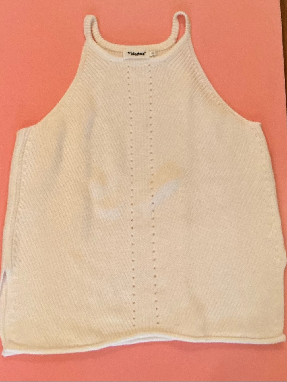 White knit Halter Top Small